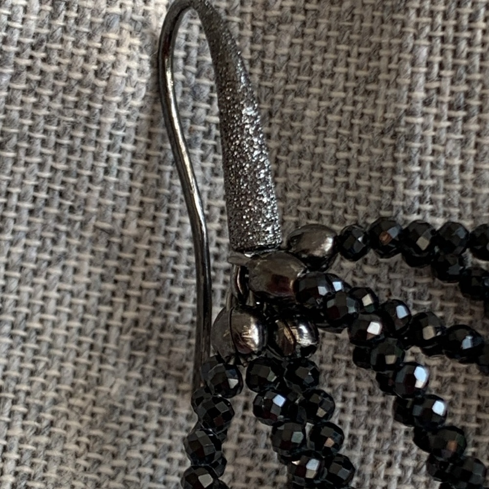 🔥❤️🔥❤️ Brunello Cucinelli Black Monili Loop Earrings 🔥❤️🔥❤️ - Picture 8 of 10